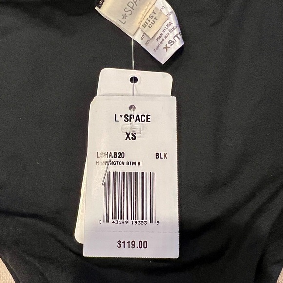 L* Space Harrington Strapy Bitsy Cut Bikini Bottom in Black (XS) - Picture 12 of 13